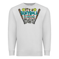 Dove Grey softball Premium Sweatshirt - CowhideDigitalArt