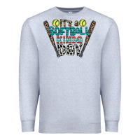 Heather Grey softball Premium Sweatshirt - CowhideDigitalArt