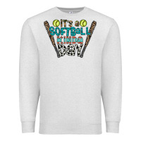 Oatmeal Heather softball Premium Sweatshirt - CowhideDigitalArt
