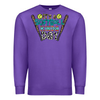 Purple softball Premium Sweatshirt - CowhideDigitalArt
