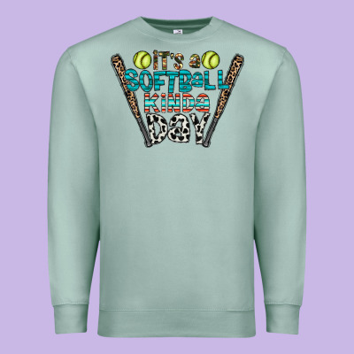 Softball Premium Sweatshirt Designed By Cowhidedigitalart