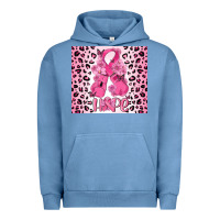 Pigment Pebble Blue breast cancer with boxing gloves Urban Hoodie - MaliasSmallBusiness