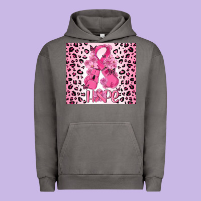 Breast Cancer With Boxing Gloves Urban Hoodie Designed By Maliassmallbusiness