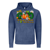 Vintage Denim with god all things are possible Vintage Hoodie - AdoDesignShop