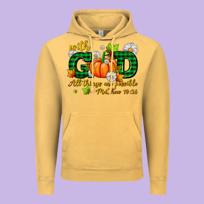 With God All Things Are Possible Vintage Hoodie Designed By Adodesignshop