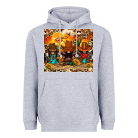 Heather Grey western gnomies Heavyweight Hoodie - FaDigitalArtStudio