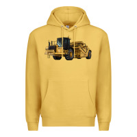 Antique Gold Wheel Tractor Scraper Premium Hoodie - LillyAllenDesigns