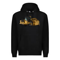 Black Wheel Tractor Scraper Premium Hoodie - LillyAllenDesigns