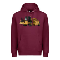 Burgundy Wheel Tractor Scraper Premium Hoodie - LillyAllenDesigns