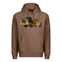 Chestnut Wheel Tractor Scraper Premium Hoodie - LillyAllenDesigns