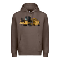 Coffee Wheel Tractor Scraper Premium Hoodie - LillyAllenDesigns