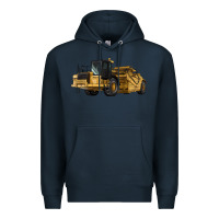 Navy Wheel Tractor Scraper Premium Hoodie - LillyAllenDesigns