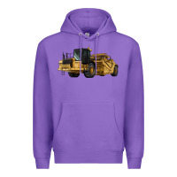 Purple Wheel Tractor Scraper Premium Hoodie - LillyAllenDesigns