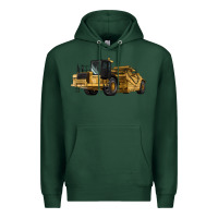 Sports Green Wheel Tractor Scraper Premium Hoodie - LillyAllenDesigns