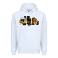 White Wheel Tractor Scraper Premium Hoodie - LillyAllenDesigns