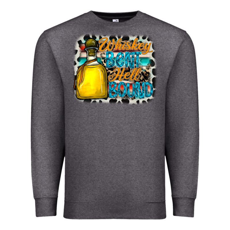 Whiskey Bent Hell Bound Premium Sweatshirt by CowhideDigitalArt | Teevron