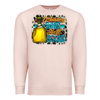 Pale Pink whiskey bent hell bound Premium Sweatshirt - CowhideDigitalArt