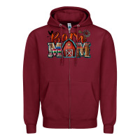 Burgundy barn mom Zipper Hoodie - Zillion Design Studio