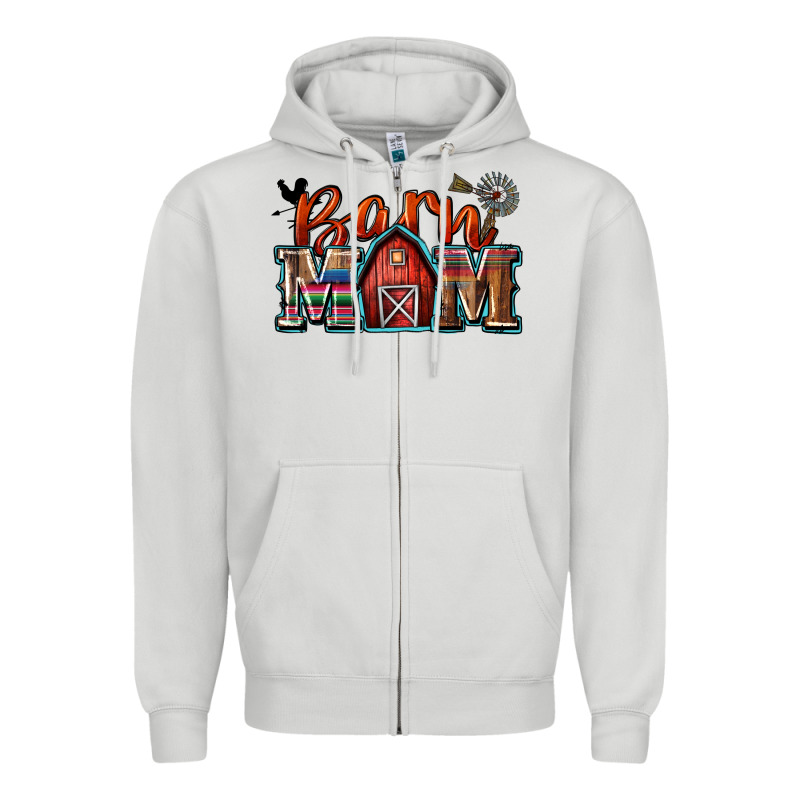 Barn Mom Zipper Hoodie by Zillion Design Studio | Teevron