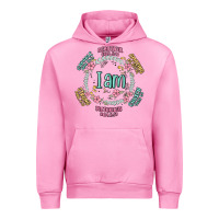 Fuchsia Pink i am inspiration Urban Hoodie - MaliasSmallBusiness