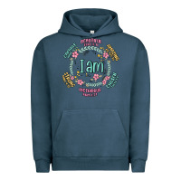 Pigment Midnight Navy i am inspiration Urban Hoodie - MaliasSmallBusiness