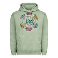Pigment Oil Green i am inspiration Urban Hoodie - MaliasSmallBusiness