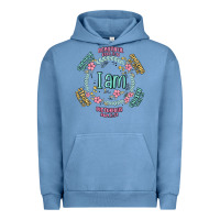 Pigment Pebble Blue i am inspiration Urban Hoodie - MaliasSmallBusiness