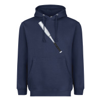 Navy white wooden softball bat Heavyweight Hoodie - FaDigitalArtStudio