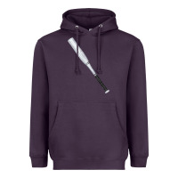 Plum white wooden softball bat Heavyweight Hoodie - FaDigitalArtStudio