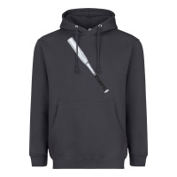 White Wooden Softball Bat Heavyweight Hoodie | Teevron