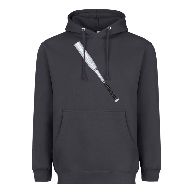 White Wooden Softball Bat Heavyweight Hoodie by FaDigitalArtStudio | Teevron