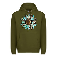 Army Green sunflower Premium Hoodie - BarkalooDesign