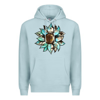 Blue Mist sunflower Premium Hoodie - BarkalooDesign