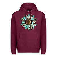 Burgundy sunflower Premium Hoodie - BarkalooDesign