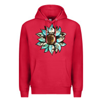 Cardinal sunflower Premium Hoodie - BarkalooDesign