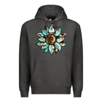Charcoal Heather sunflower Premium Hoodie - BarkalooDesign