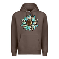 Coffee sunflower Premium Hoodie - BarkalooDesign