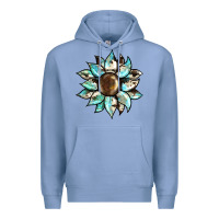 Colony Blue sunflower Premium Hoodie - BarkalooDesign