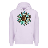 Lilac sunflower Premium Hoodie - BarkalooDesign