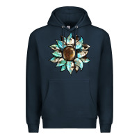 Navy sunflower Premium Hoodie - BarkalooDesign