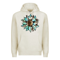 Oatmeal Heather sunflower Premium Hoodie - BarkalooDesign