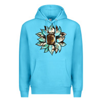 Ocean Blue sunflower Premium Hoodie - BarkalooDesign