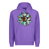 Purple sunflower Premium Hoodie - BarkalooDesign