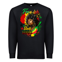 Black free ish since 1865 Premium Sweatshirt - HRA Design Shop