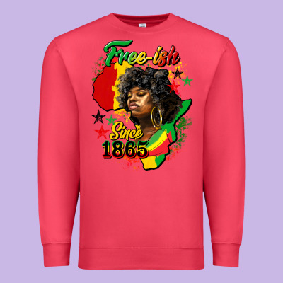 Free Ish Since 1865 Premium Sweatshirt Designed By Hra Design Shop