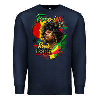 Navy free ish since 1865 Premium Sweatshirt - HRA Design Shop