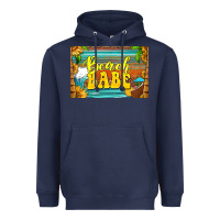 Navy beach babe skinny metal can holder Heavyweight Hoodie - HRA Design Shop