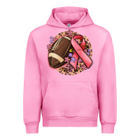 Fuchsia Pink breast cancer ribbon and american football Urban Hoodie - MaliasSmallBusiness
