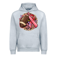 Heather Grey breast cancer ribbon and american football Urban Hoodie - MaliasSmallBusiness