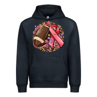 Navy breast cancer ribbon and american football Urban Hoodie - MaliasSmallBusiness